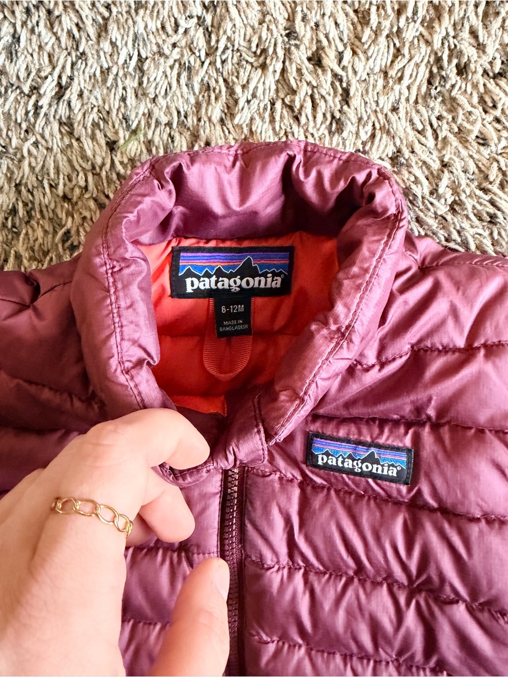 Patagonia Baby Puffer Jacket - Rose Plum - Picture 2 of 2